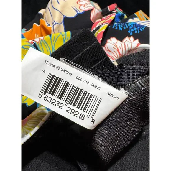 profile by Gottex Rising Sun Floral One-Piece Bathing Suit 14D D Cup - Picture 6 of 7